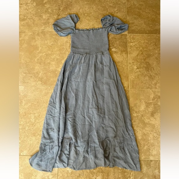 REFORMATION Women’s Meadow Midi Dress Mineral Blue Size Small $278 NEW - Picture 8 of 9